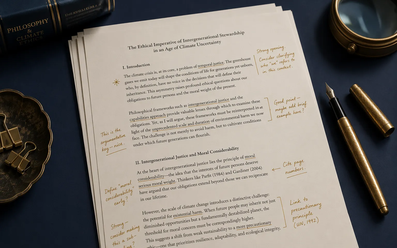 Example of an AssignWise edited manuscript with editorial margin comments