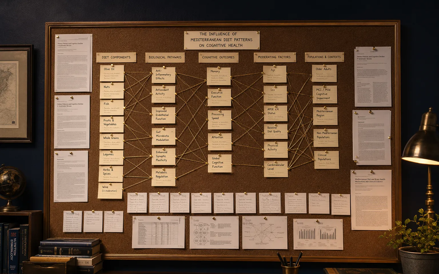 Researcher reviewing statistical output alongside a dissertation draft